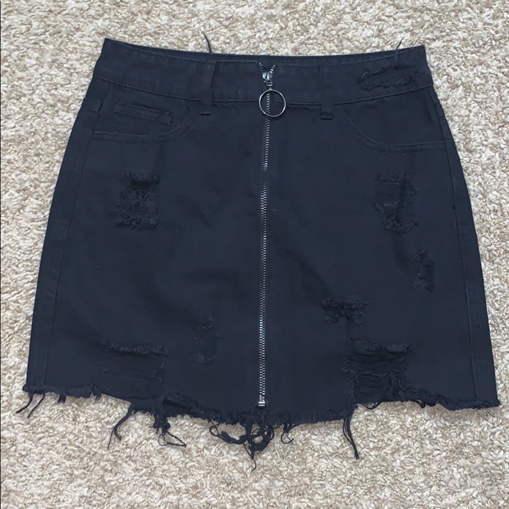 Black Jean skirt
